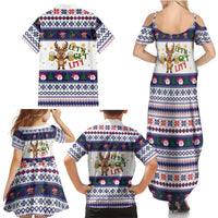 Reindeer Beer Christmas Family Matching Summer Maxi Dress and Hawaiian Shirt Xmas Holiday Patterns - Wonder Print Shop