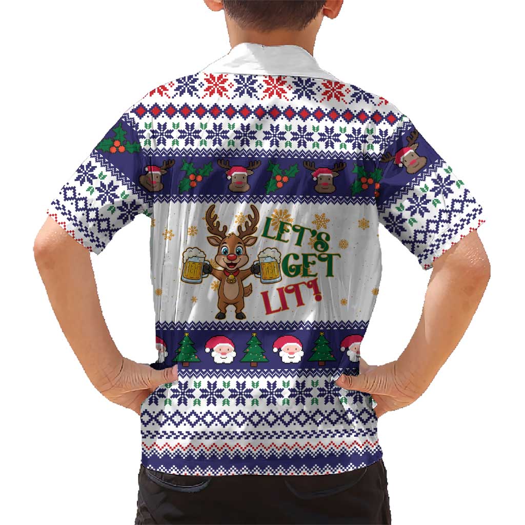 Reindeer Beer Christmas Family Matching Tank Maxi Dress and Hawaiian Shirt Xmas Holiday Patterns - Wonder Print Shop