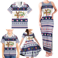 Reindeer Beer Christmas Family Matching Tank Maxi Dress and Hawaiian Shirt Xmas Holiday Patterns - Wonder Print Shop