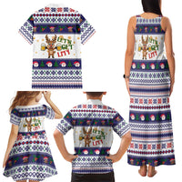 Reindeer Beer Christmas Family Matching Tank Maxi Dress and Hawaiian Shirt Xmas Holiday Patterns - Wonder Print Shop