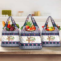 Reindeer Beer Christmas Grocery Bag Xmas Holiday Patterns - Wonder Print Shop