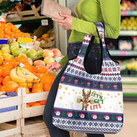 Reindeer Beer Christmas Grocery Bag Xmas Holiday Patterns - Wonder Print Shop