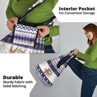 Reindeer Beer Christmas Grocery Bag Xmas Holiday Patterns - Wonder Print Shop