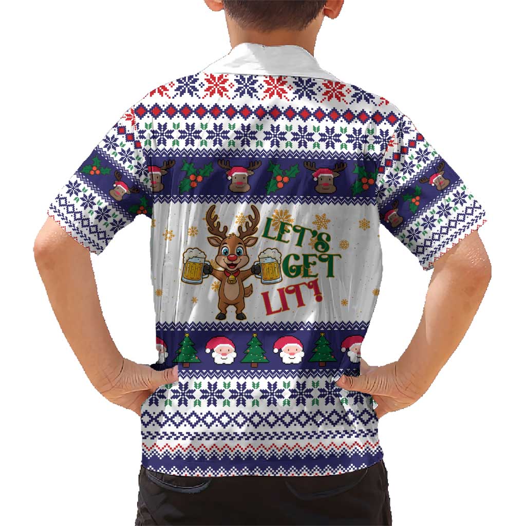 Reindeer Beer Christmas Hawaiian Shirt Xmas Holiday Patterns - Wonder Print Shop