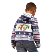 Reindeer Beer Christmas Kid Hoodie Xmas Holiday Patterns - Wonder Print Shop