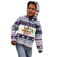Reindeer Beer Christmas Kid Hoodie Xmas Holiday Patterns - Wonder Print Shop