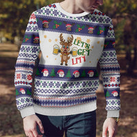 Reindeer Beer Christmas Ugly Christmas Sweater Xmas Holiday Patterns - Wonder Print Shop