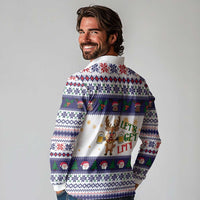 Reindeer Beer Christmas Long Sleeve Polo Shirt Xmas Holiday Patterns - Wonder Print Shop