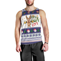Reindeer Beer Christmas Men Tank Top Xmas Holiday Patterns - Wonder Print Shop