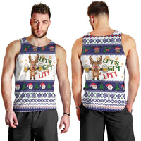 Reindeer Beer Christmas Men Tank Top Xmas Holiday Patterns - Wonder Print Shop