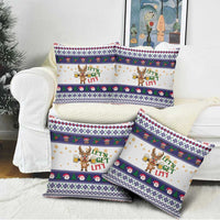 Reindeer Beer Christmas Pillow Cover Xmas Holiday Patterns - Wonder Print Shop