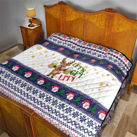 Reindeer Beer Christmas Quilt Xmas Holiday Patterns - Wonder Print Shop