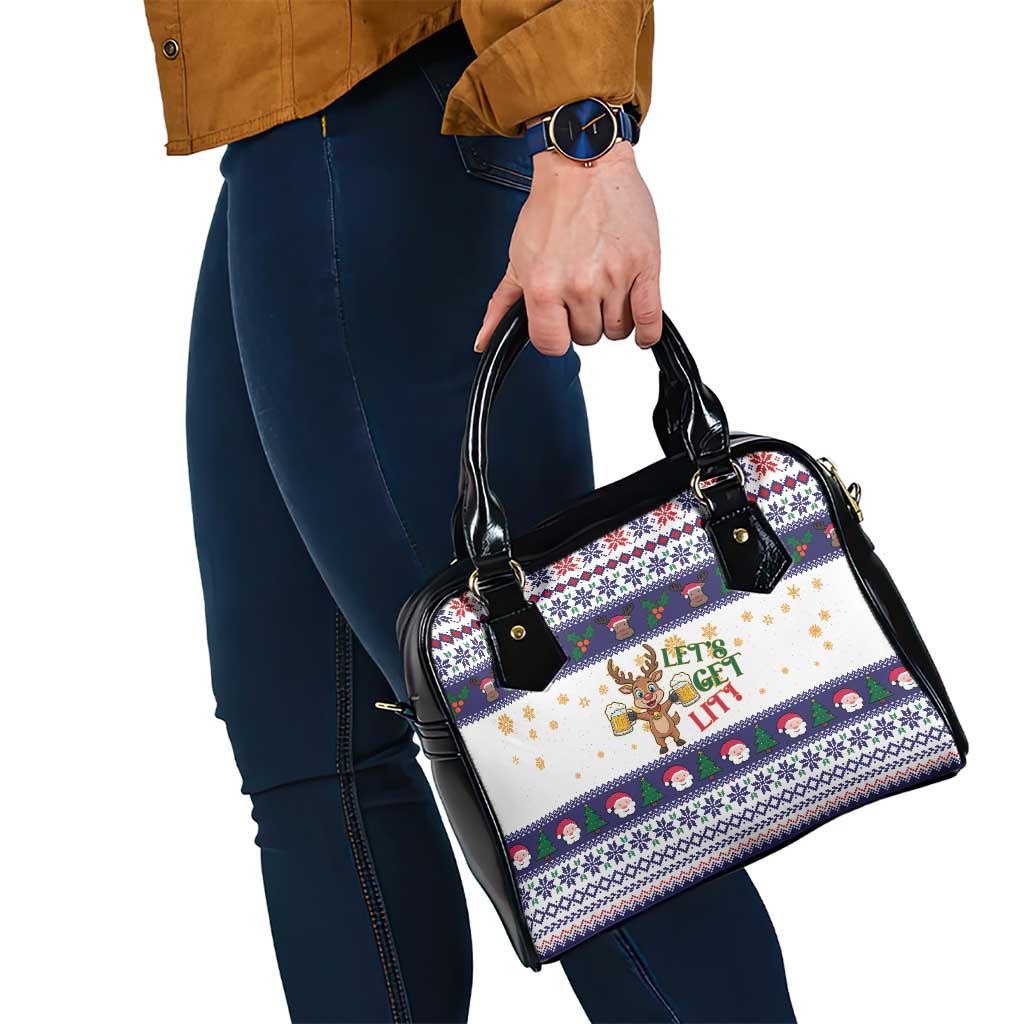 Reindeer Beer Christmas Shoulder Handbag Xmas Holiday Patterns - Wonder Print Shop