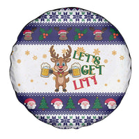 Reindeer Beer Christmas Spare Tire Cover Xmas Holiday Patterns - Wonder Print Shop