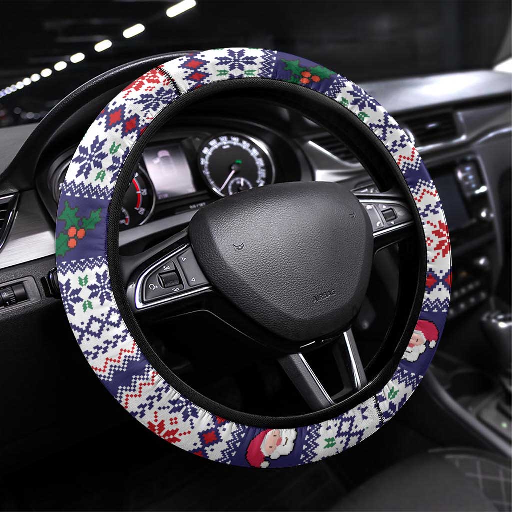 Reindeer Beer Christmas Steering Wheel Cover Xmas Holiday Patterns - Wonder Print Shop