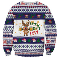 Reindeer Beer Christmas Sweatshirt Xmas Holiday Patterns - Wonder Print Shop