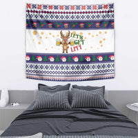 Reindeer Beer Christmas Tapestry Xmas Holiday Patterns - Wonder Print Shop