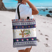 Reindeer Beer Christmas Tote Bag Xmas Holiday Patterns - Wonder Print Shop