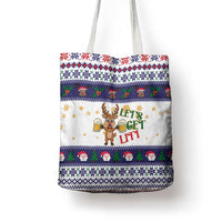 Reindeer Beer Christmas Tote Bag Xmas Holiday Patterns - Wonder Print Shop