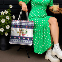 Reindeer Beer Christmas Tote Bag Xmas Holiday Patterns - Wonder Print Shop