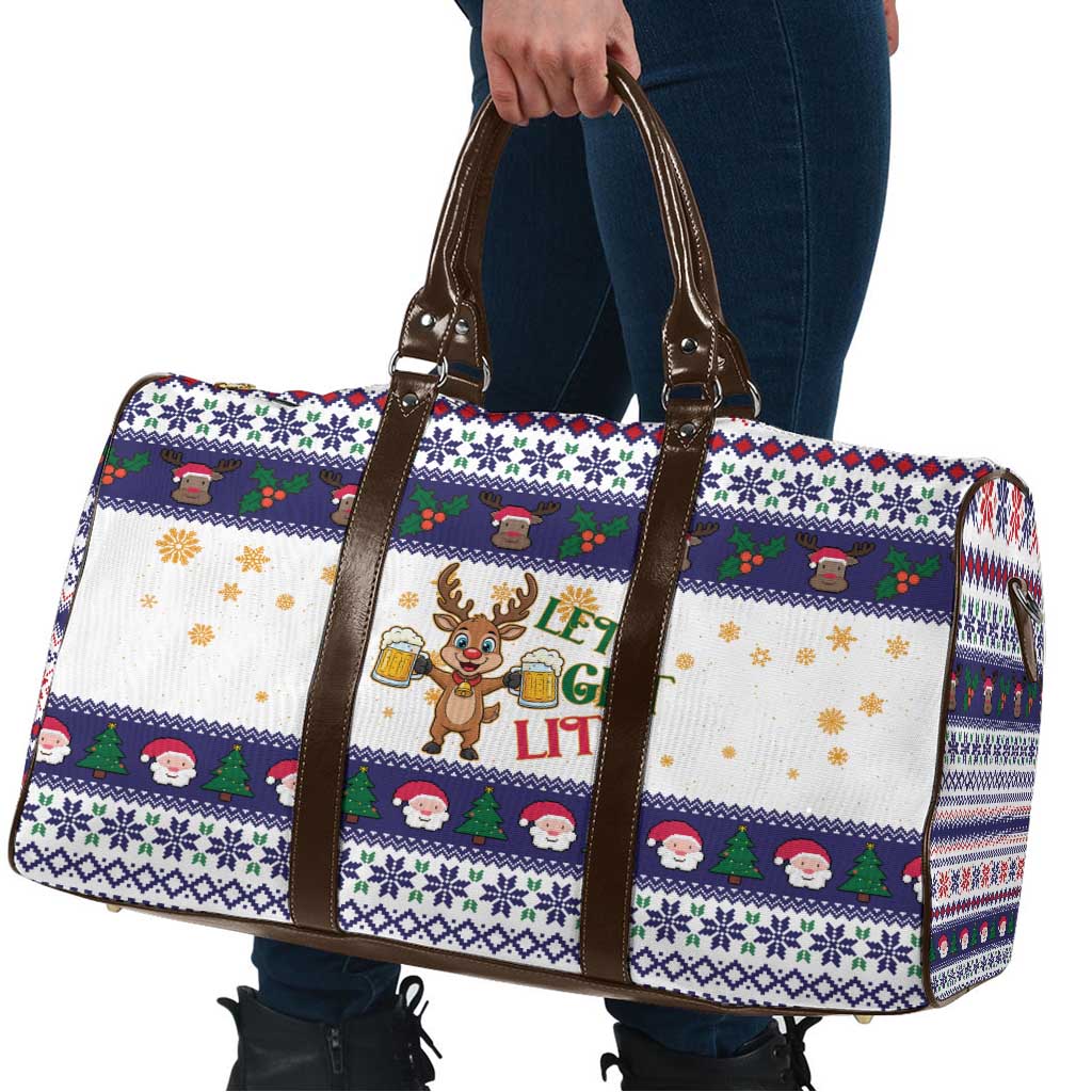 Reindeer Beer Christmas Travel Bag Xmas Holiday Patterns - Wonder Print Shop