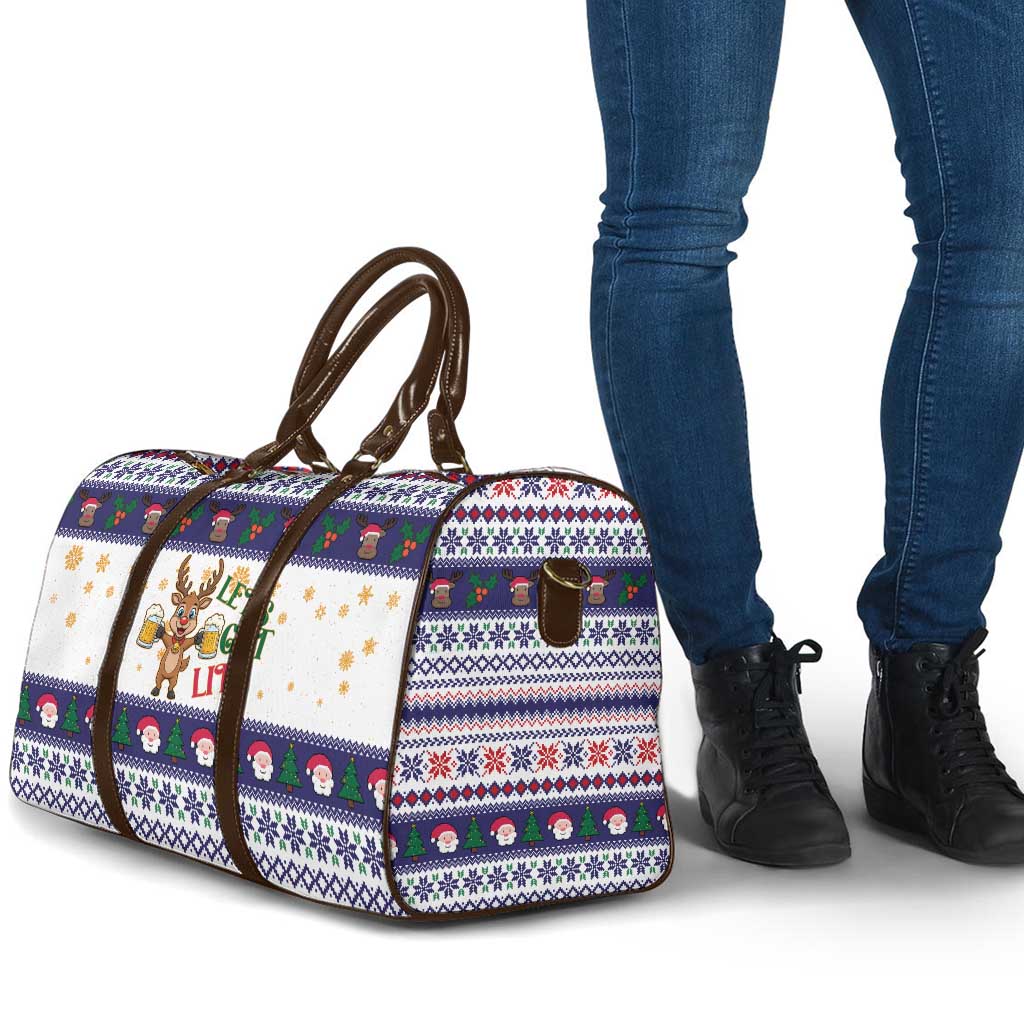 Reindeer Beer Christmas Travel Bag Xmas Holiday Patterns - Wonder Print Shop