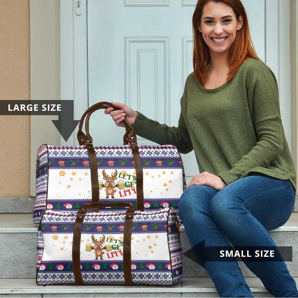Reindeer Beer Christmas Travel Bag Xmas Holiday Patterns - Wonder Print Shop