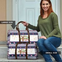 Reindeer Beer Christmas Travel Bag Xmas Holiday Patterns - Wonder Print Shop