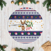 Reindeer Beer Christmas Tree Skirt Xmas Holiday Patterns - Wonder Print Shop