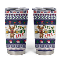 Reindeer Beer Christmas Tumbler Cup Xmas Holiday Patterns - Wonder Print Shop