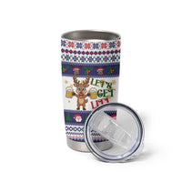 Reindeer Beer Christmas Tumbler Cup Xmas Holiday Patterns - Wonder Print Shop