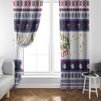 Reindeer Beer Christmas Window Curtain Xmas Holiday Patterns - Wonder Print Shop