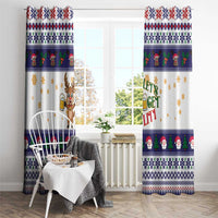 Reindeer Beer Christmas Window Curtain Xmas Holiday Patterns - Wonder Print Shop