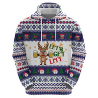 Reindeer Beer Christmas Zip Hoodie Xmas Holiday Patterns - Wonder Print Shop