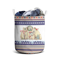 Polar Bears Christma Christmas Laundry Basket Xmas Holiday Patterns - Wonder Print Shop