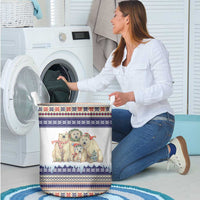 Polar Bears Christma Christmas Laundry Basket Xmas Holiday Patterns - Wonder Print Shop