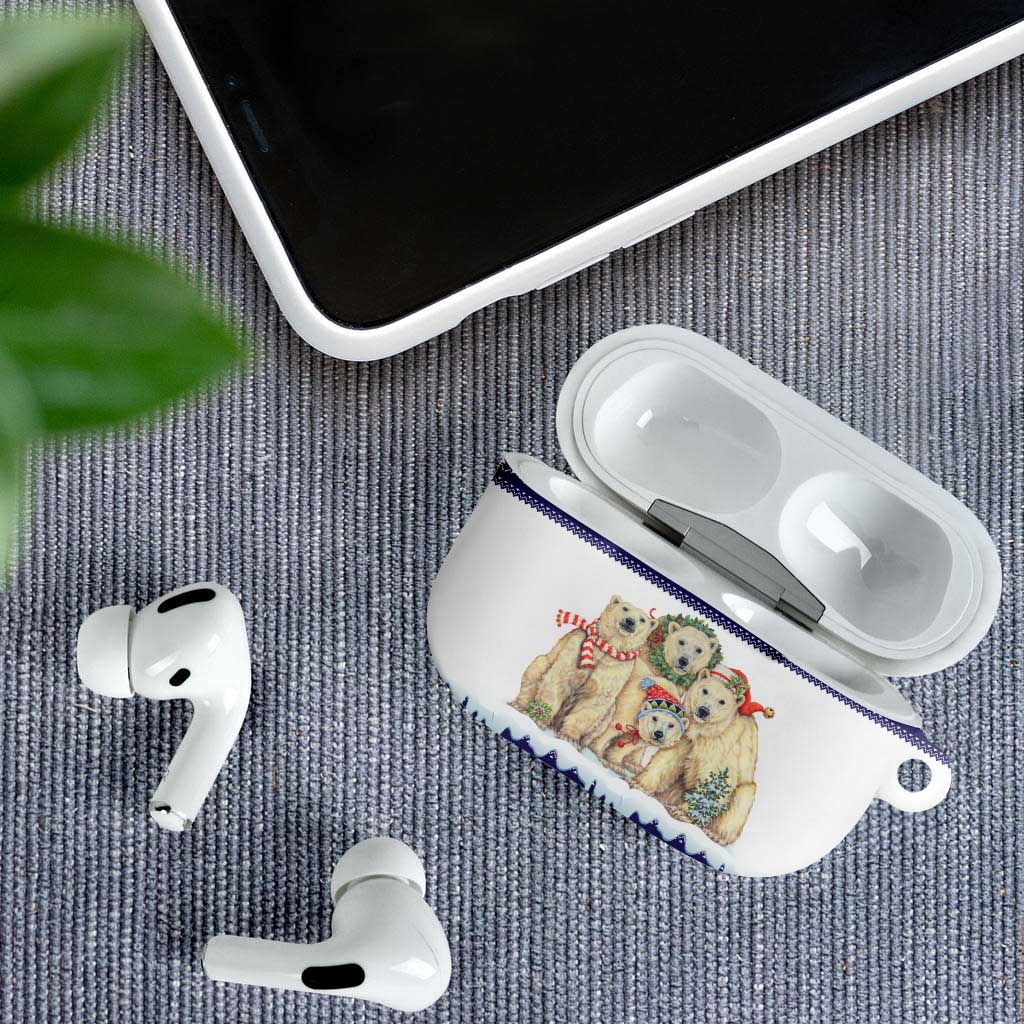Polar Bears Christma Christmas AirPods Case Xmas Holiday Patterns - Wonder Print Shop