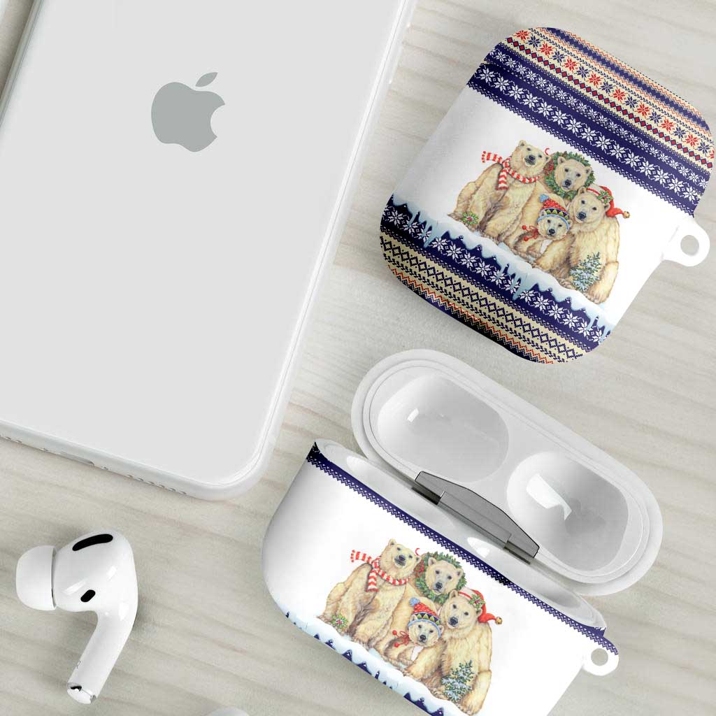 Polar Bears Christma Christmas AirPods Case Xmas Holiday Patterns - Wonder Print Shop