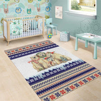 Polar Bears Christma Christmas Area Rug Xmas Holiday Patterns - Wonder Print Shop