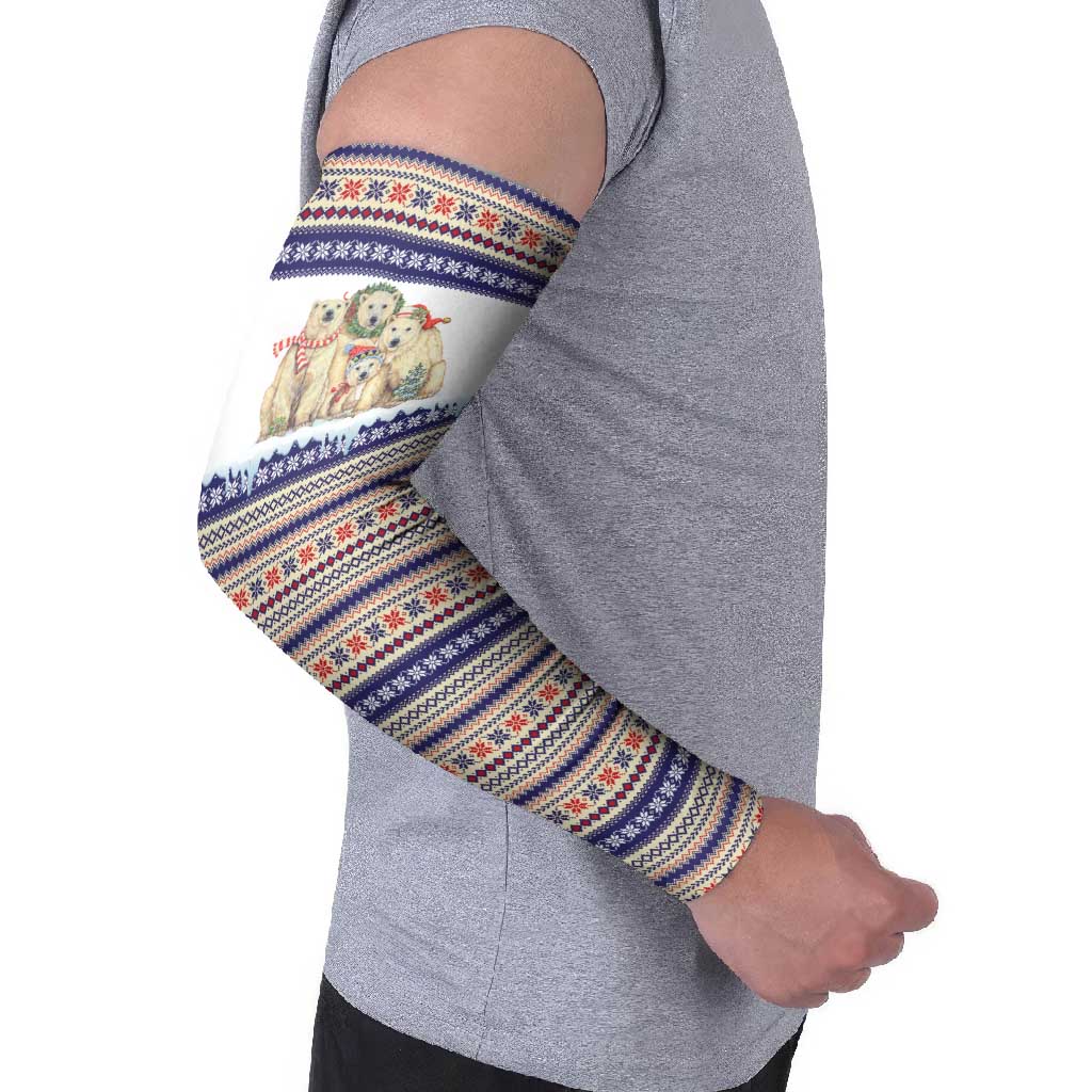 Polar Bears Christma Christmas Arm Sleeves Xmas Holiday Patterns - Wonder Print Shop