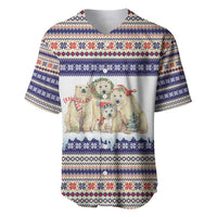 Polar Bears Christma Christmas Baseball Jersey Xmas Holiday Patterns - Wonder Print Shop