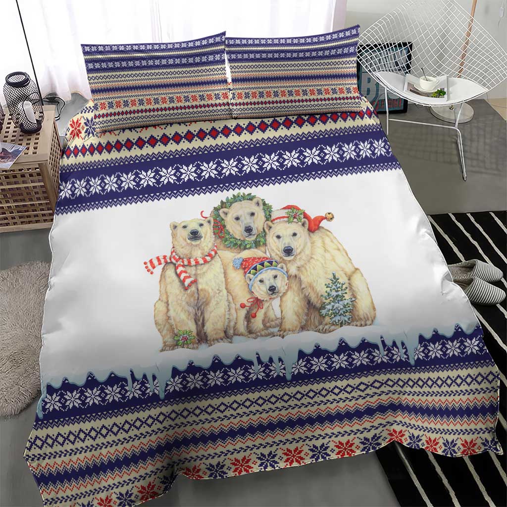 Polar Bears Christma Christmas Bedding Set Xmas Holiday Patterns - Wonder Print Shop