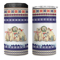 Polar Bears Christma Christmas 4 in 1 Can Cooler Tumbler Xmas Holiday Patterns - Wonder Print Shop
