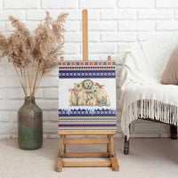 Polar Bears Christma Christmas Canvas Wall Art Xmas Holiday Patterns - Wonder Print Shop