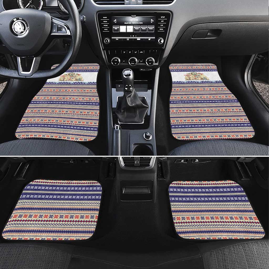 Polar Bears Christma Christmas Car Mats Xmas Holiday Patterns - Wonder Print Shop