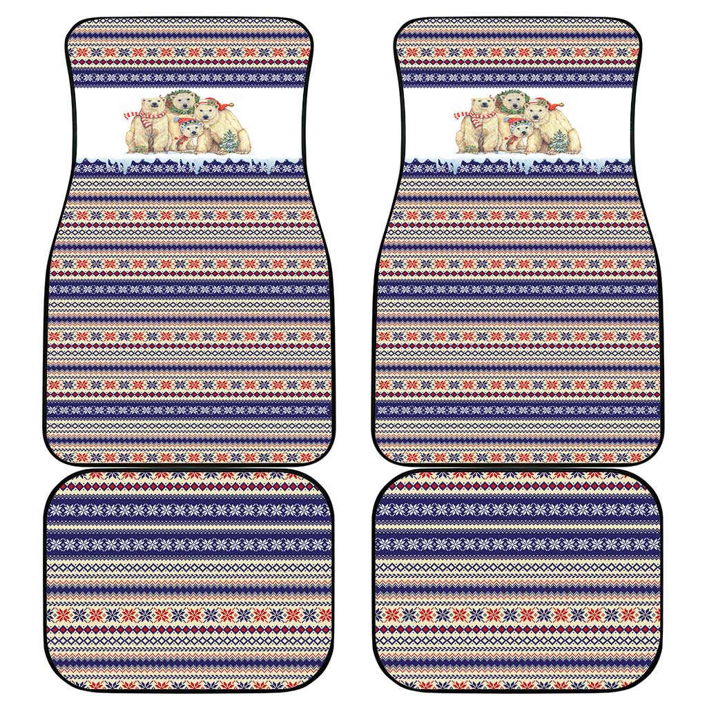 Polar Bears Christma Christmas Car Mats Xmas Holiday Patterns - Wonder Print Shop