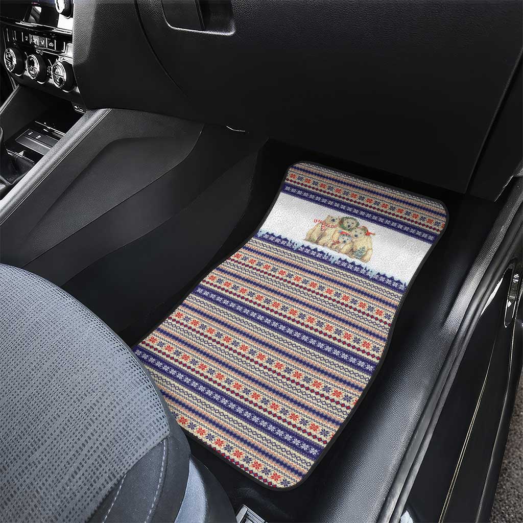 Polar Bears Christma Christmas Car Mats Xmas Holiday Patterns - Wonder Print Shop