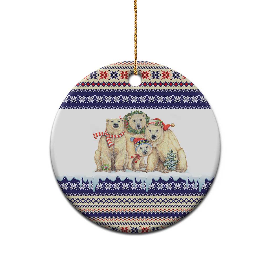 Polar Bears Christma Christmas Ceramic Ornament Xmas Holiday Patterns - Wonder Print Shop