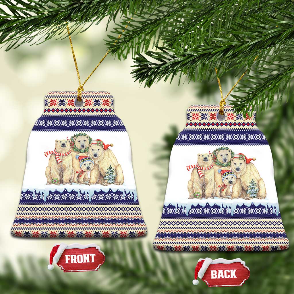 Polar Bears Christma Christmas Ceramic Ornament Xmas Holiday Patterns - Wonder Print Shop