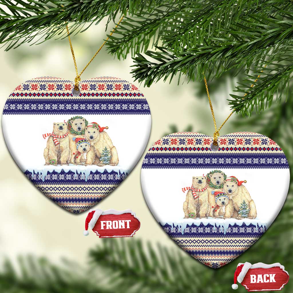 Polar Bears Christma Christmas Ceramic Ornament Xmas Holiday Patterns - Wonder Print Shop